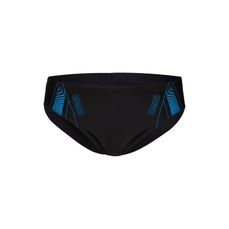 Arena Costume Intero Piscina Slip Graphic Nero Turchese Uomo