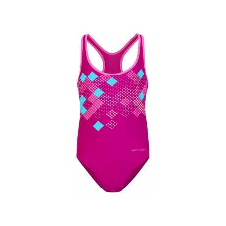 Hot Stuff Costume Intero Piscina Blanca Viola Fucsia Bambina