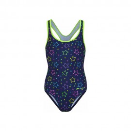 Hot Stuff Costume Intero Piscina Super Star Nero Verde Bambina