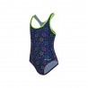 Hot Stuff Costume Intero Piscina Super Star Nero Verde Bambina