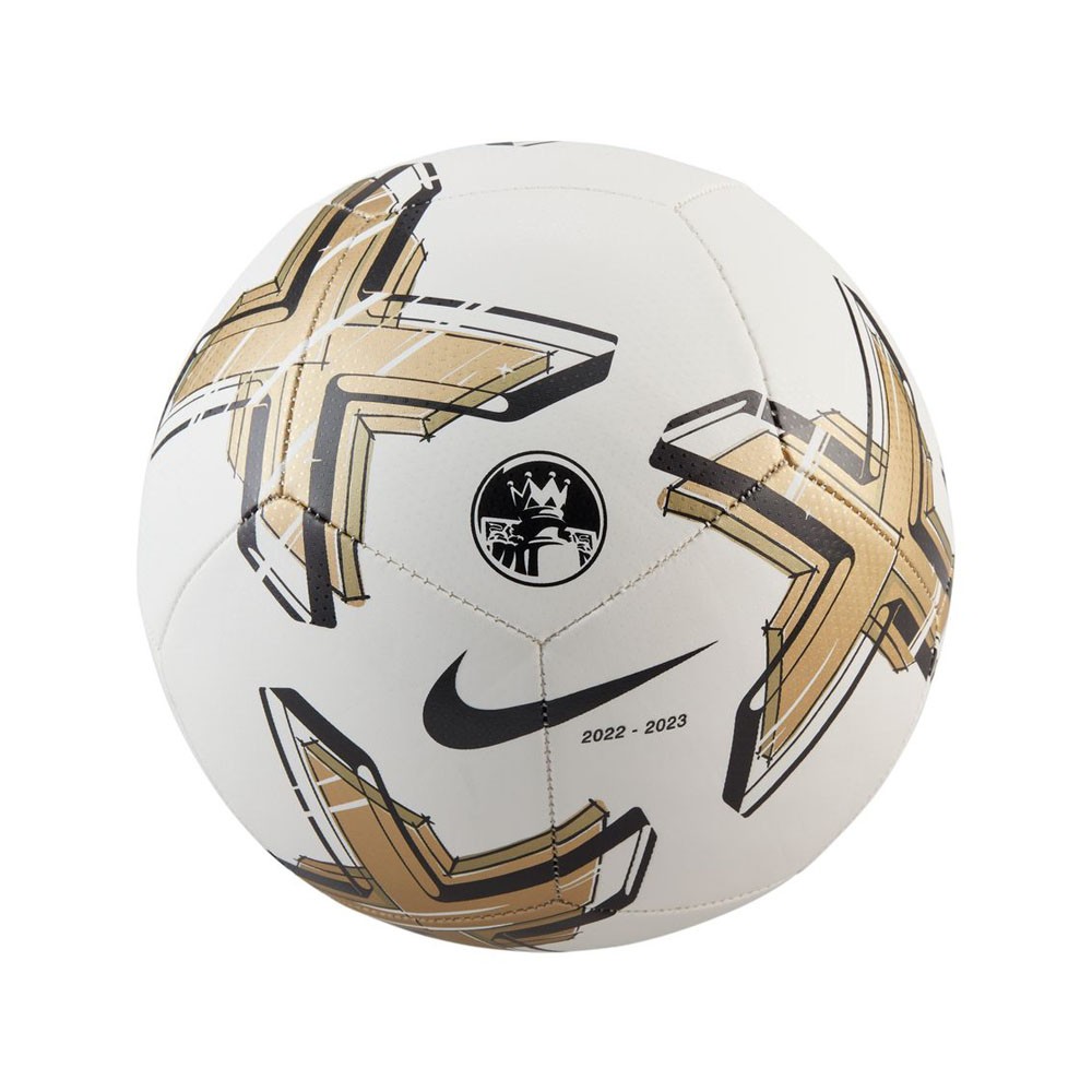 Nike Pallone Da Calcio Premier League Pitch Bianco Oro 5