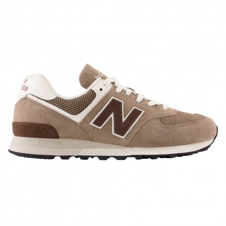 New Balance 574 Full Nabuk Marrone - Sneakers Uomo