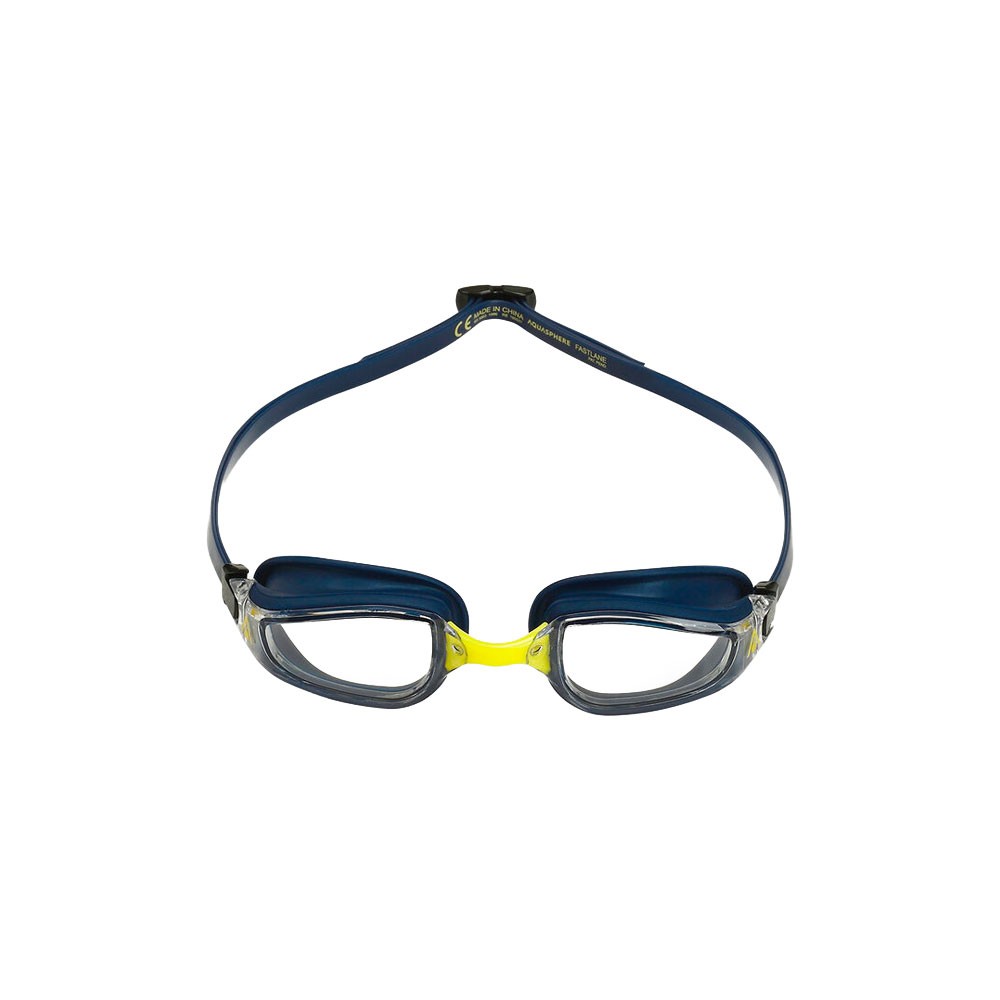 Aqua Sphere Occhialini Nuoto Sr Fastlane Clear Lens Navy Giallo Uomo TU