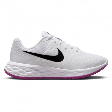 Nike Revolution 6 NN Bianco Nero Viola - Scarpe Running Donna