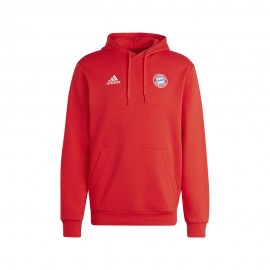 Adidas Felpa Calcio Con Cappuccio Bayern Dna Rosso Bianco Uomo