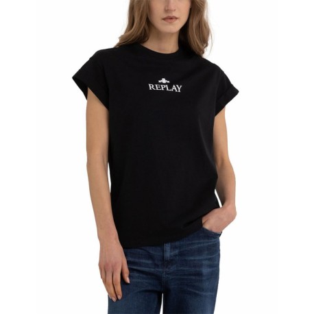 Haha Maglietta Nera Donna | T-shirt Basic In Cotone | Stampa Morbida | Vestibilità Comoda | Regalo