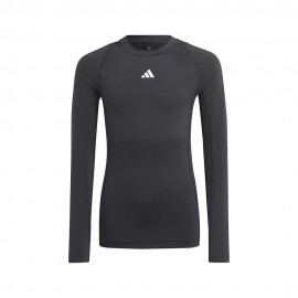 Adidas Maglia Maniche Lunghe Tech Fit Nero Bambino