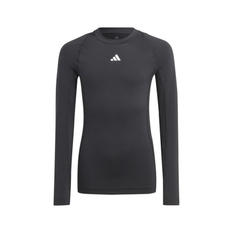 Adidas Maglia Maniche Lunghe Tech Fit Nero Bambino