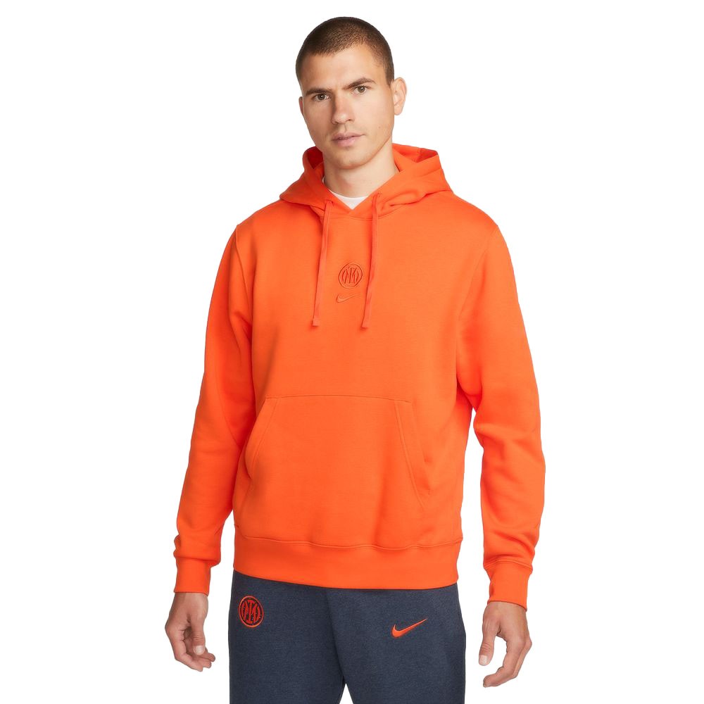 Image of Nike Felpa Calcio Con Cappuccio Inter Club 3R Arancio Uomo L