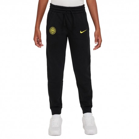 Nike Pantaloni Allenamento Calcio Inter Club Nero Giallo Bambino
