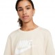 Nike T-Shirt Cropped Logo Beige Donna