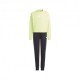 ADIDAS Completo Tuta Bambina Senza Cappuccio Tristripe Lime Nero Bambina