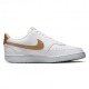 Nike Court Vision Low Nn Bianco Metaloro - Sneakers Donna