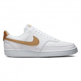 Nike Court Vision Low Nn Bianco Metaloro - Sneakers Donna