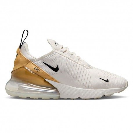 Nike Air Max 270 Bianco Oro - Sneakers Donna