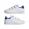 ADIDAS Advantage Velcro Ps Bianco Blu -Scarpe Ginnastica Bambino