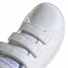 ADIDAS Advantage Velcro Ps Bianco Blu -Scarpe Ginnastica Bambino