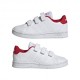 ADIDAS Advantage Velcro Ps Bianco Rosso -Scarpe Ginnastica Bambino