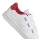 ADIDAS Advantage Velcro Ps Bianco Rosso -Scarpe Ginnastica Bambino