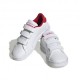 ADIDAS Advantage Velcro Ps Bianco Rosso -Scarpe Ginnastica Bambino