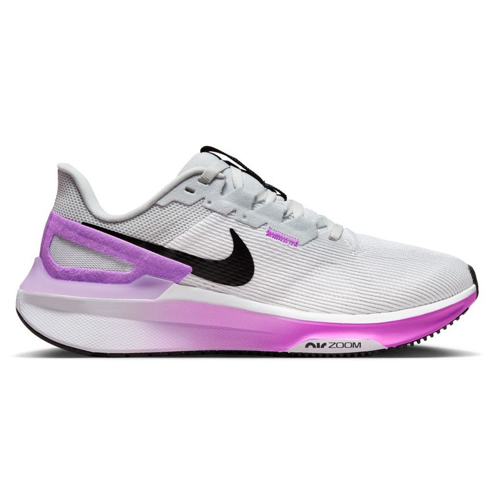 Nike Air Zoom Structure 25 Bianco Nero-Pure Platinu - Scarpe Running Donna EUR 42 / US 10