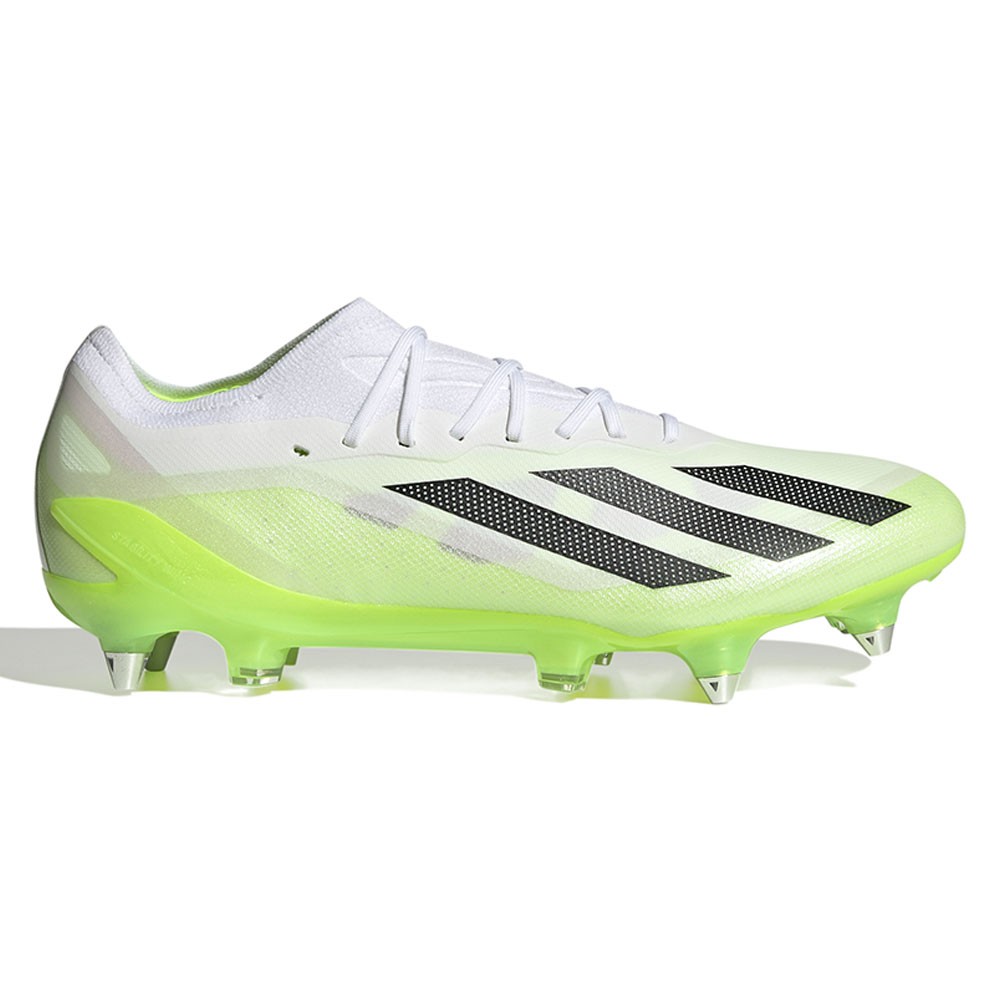 ADIDAS X Crazyfasy .1 Sg Bianco Nero Lime - Scarpe Da Calcio Uomo EUR 41 1/3 / UK 7,5