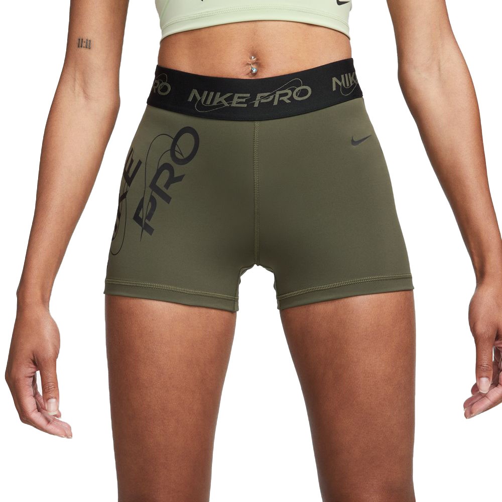 Nike Shorts Sportivi Pro Train 3In Verde Donna L