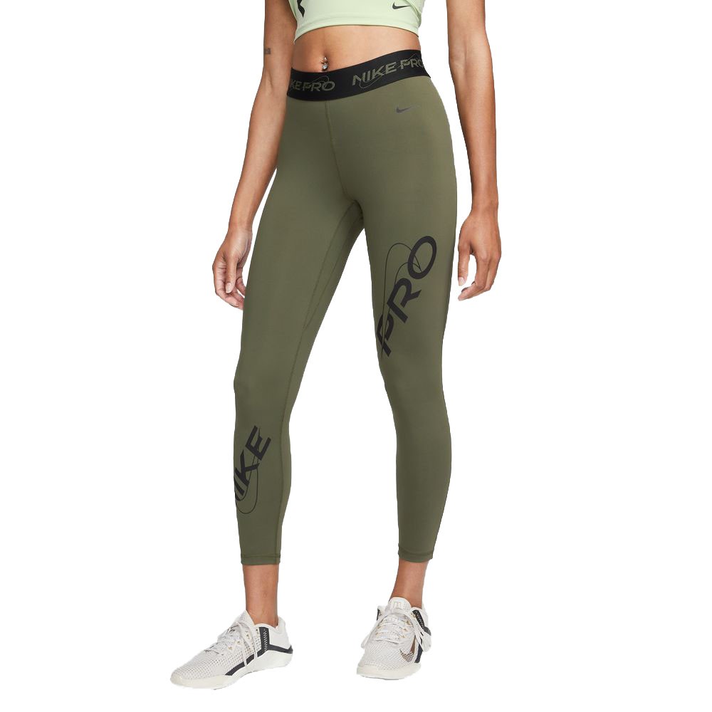 Image of Nike Leggings Sportivi Tight Pro Train Verde Donna L068