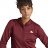 ADIDAS Tuta Sportiva Linear Con Cappuccio Bordeaux Donna