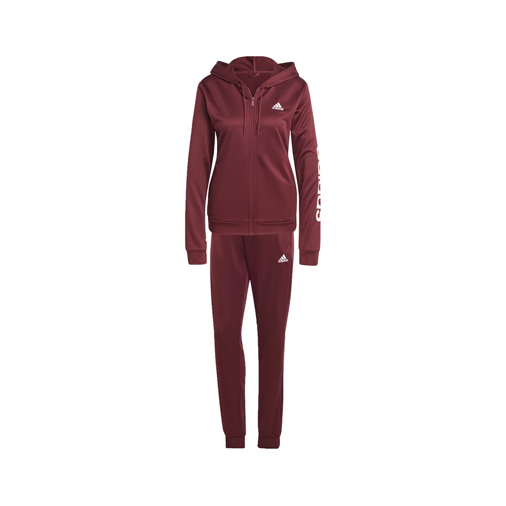 Image of ADIDAS Tuta Sportiva Linear Con Cappuccio Bordeaux Donna XS