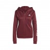 ADIDAS Tuta Sportiva Linear Con Cappuccio Bordeaux Donna