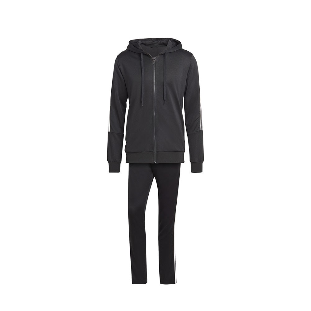 Adidas Tuta Sportiva Con Cappuccio Nero Bianco Uomo Acquista online su Sportland
