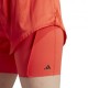 ADIDAS Shorts Sportivi 2 In 1 Train Rosso Nero Donna