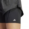 ADIDAS Shorts Sportivi 2 In 1 Train Nero Bianco Donna