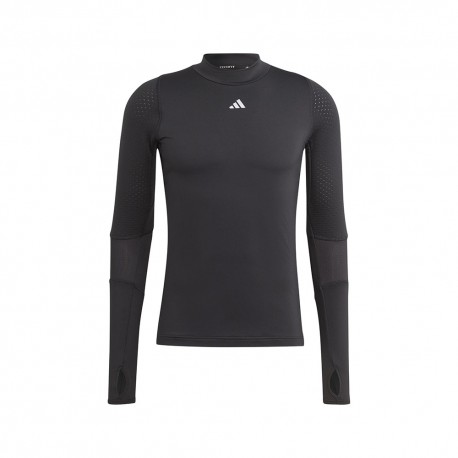 ADIDAS Maglietta Palestra Manica Lunga Tech Fit Nero Uomo