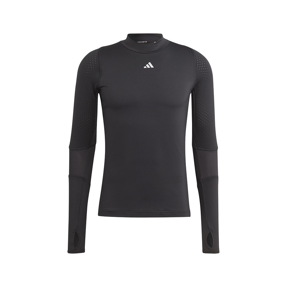 Adidas Maglietta Palestra Manica Lunga Tech Fit Nero Uomo