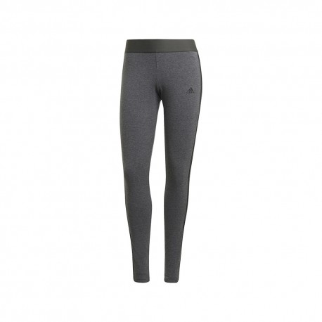 ADIDAS Leggings Sportivi Tristripe Tono Su Tono Nero Donna