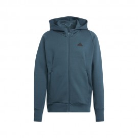 Full Zip Con Cappuccio Zne Petrolio