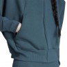 ADIDAS Felpa Palestra Full Zip Con Cappuccio Petrolio Donna