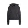 ADIDAS Felpa Palestra Full Zip Con Cappuccio Nero Donna