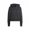 ADIDAS Felpa Palestra Full Zip Con Cappuccio Nero Donna