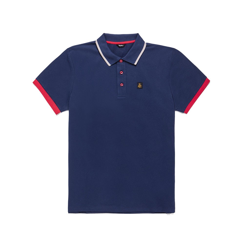 refrigiwear polo piquet ray blu uomo s donna