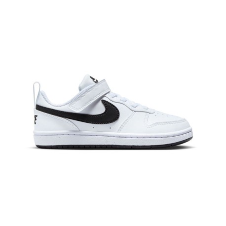 Nike Court Borough Low Recraft Ps Bianco Nero - Scarpe Ginnastica Bambino