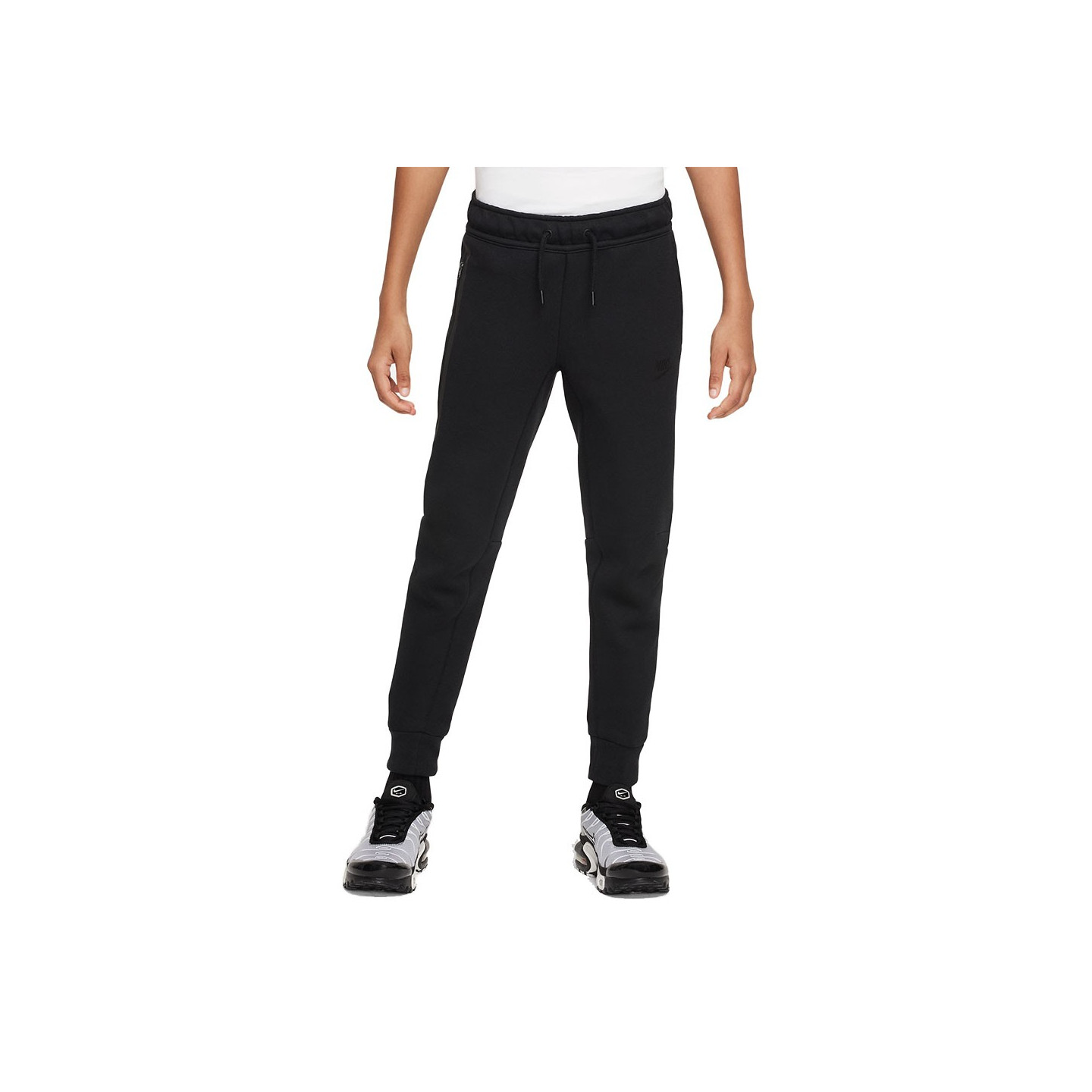 Nike Uomo Bianco Pantaloni Jogging Sportswear Bambini Tech Fleece Nero/Nero/Nero Streetwear Bambini Fd3287-010 Cm - Immagine 2