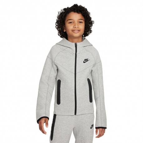 Nike Felpa Tech Fleece Grigio Bambino