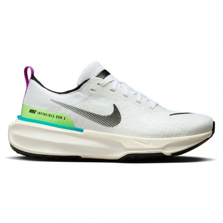 Nike Zoomx Invincible Run Flyknit 3 Bianco Nero-Lime  - Scarpe Running Uomo