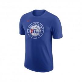 Nike T-Shirt Basket Nba Phil Logo1 Blu Bianco Uomo