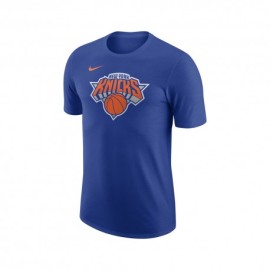 Nike T-Shirt Basket Nba Knicks Logo1 Blu Rosso Uomo