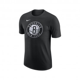 Nike T-Shirt Basket Nba Nets Logo1 Nero Bianco Uomo