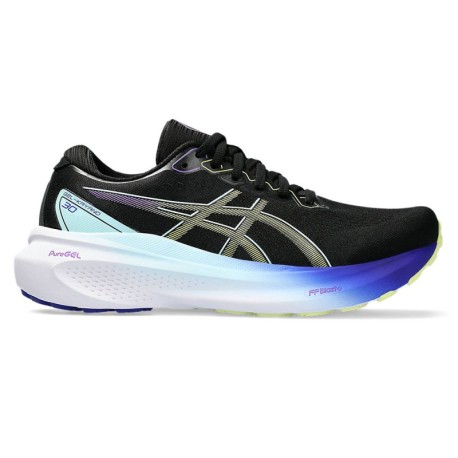 Asics Gel Kayano 30 Nero Giallo Blu - Scarpe Running Donna